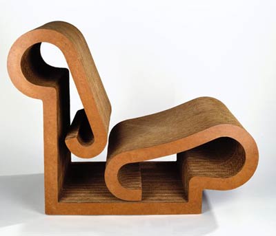 Фрэнк Гери. Frank Gehry. Серия мебели Easy Edges. Easy Edges furniture series 1972. Производитель: Vitra